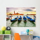 Gondolas at sunset Wall Mural