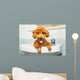 Smiling Brown Poodle Puppy Wall Decal