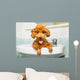 Smiling Brown Poodle Puppy Wall Decal
