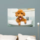 Smiling Brown Poodle Puppy Wall Decal