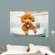 Smiling Brown Poodle Puppy Wall Decal