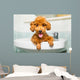 Smiling Brown Poodle Puppy Wall Decal