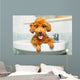 Smiling Brown Poodle Puppy Wall Decal