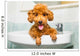 Smiling Brown Poodle Puppy Wall Decal