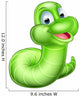 Cute Cartoon Caterpillar Worm Wall Decal