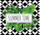 Summer Time Tropical Leaves Wall Decal