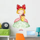 Cute Small Girl Cupcake Wall Decal