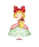 Cute Small Girl Cupcake Wall Decal