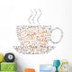 Coffee Time Tag Cloud Wall Decal