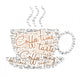 Coffee Time Tag Cloud Wall Decal