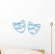 Theater Masks Wall Words Wall Decal