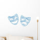 Theater Masks Wall Words Wall Decal