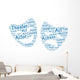 Theater Masks Wall Words Wall Decal