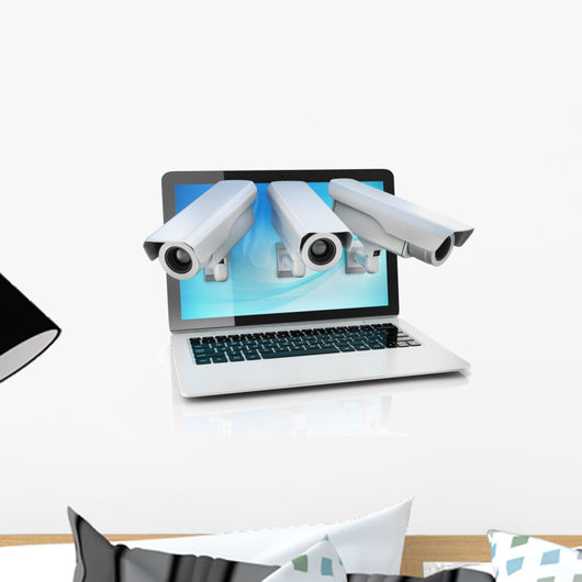 Internet Privacy 3D Concept Wall Decal