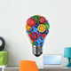 Light Bulb and Gears Wall Decal