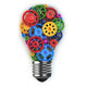 Light Bulb and Gears Wall Decal