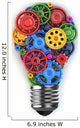 Light Bulb and Gears Wall Decal