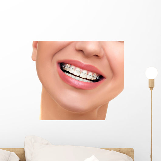 Closeup Beautiful Female Smile Wall Decal