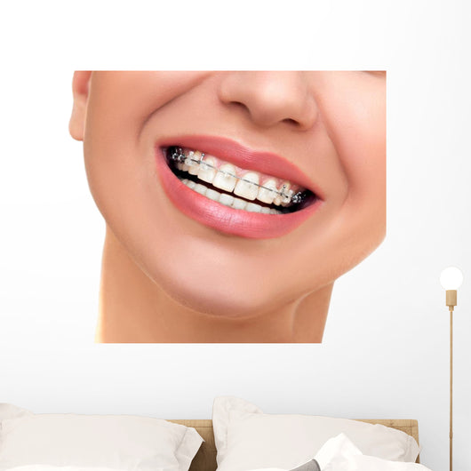 Closeup Beautiful Female Smile Wall Decal