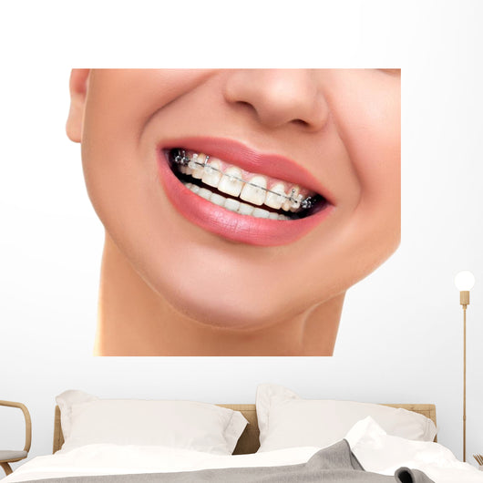 Closeup Beautiful Female Smile Wall Decal