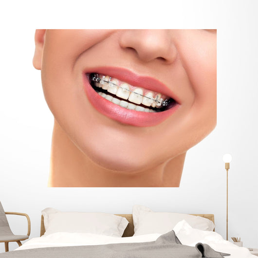 Closeup Beautiful Female Smile Wall Decal