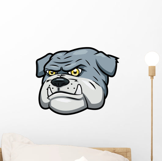 Angry Bulldog Wall Decal