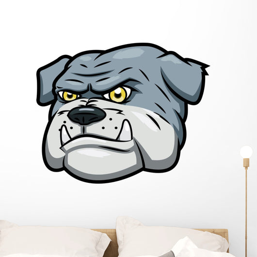 Angry Bulldog Wall Decal