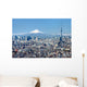 Tokyo Skyline Mount Fuji Wall Decal