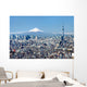 Tokyo Skyline Mount Fuji Wall Decal
