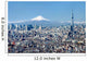 Tokyo Skyline Mount Fuji Wall Decal