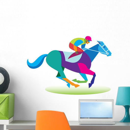 Horse Jockey Wall Decal