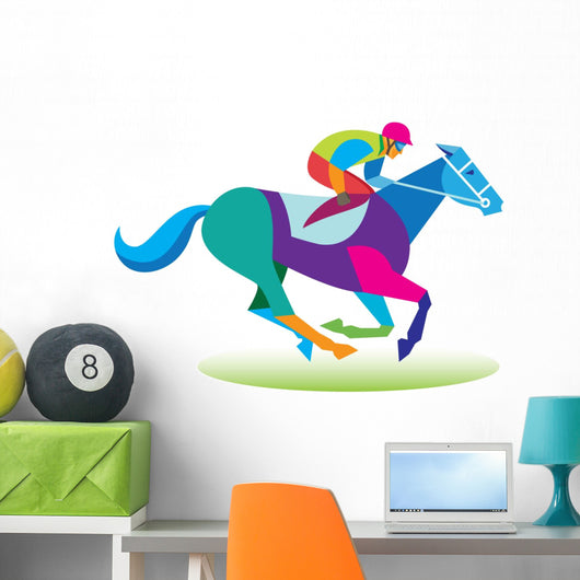Horse Jockey Wall Decal