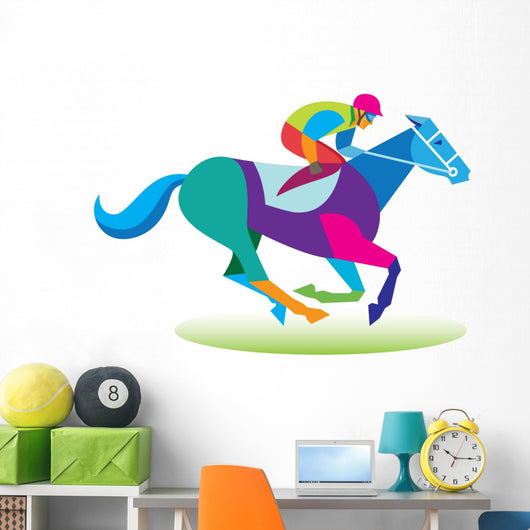 Horse Jockey Wall Decal