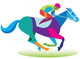 Horse Jockey Wall Decal
