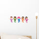 Multi Culture Kids Playing Wall Decal