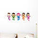 Multi Culture Kids Playing Wall Decal