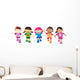 Multi Culture Kids Playing Wall Decal