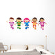 Multi Culture Kids Playing Wall Decal