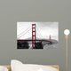 Golden Gate Bridge, red pop on a black and white background Wall Mural
