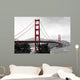 Golden Gate Bridge, red pop on a black and white background Wall Mural