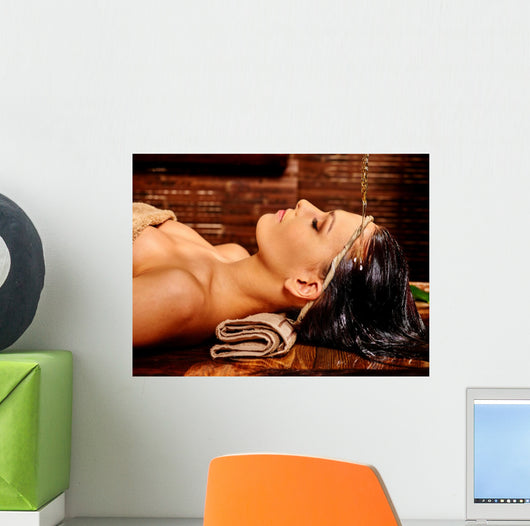 Woman Having Ayurvedic Spa Wall Decal