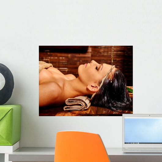 Woman Having Ayurvedic Spa Wall Decal