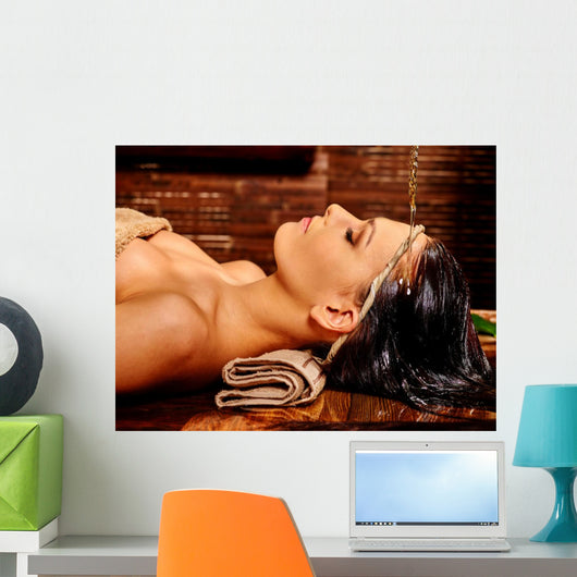 Woman Having Ayurvedic Spa Wall Decal