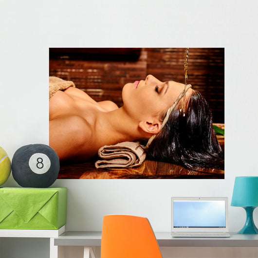 Woman Having Ayurvedic Spa Wall Decal
