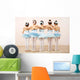 Five Little Ballerinas Wall Decal
