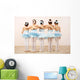 Five Little Ballerinas Wall Decal