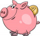 Piggy Bank with Coin Wall Decal