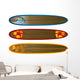 Wave Hibiscus Palms Longboard Wall Stickers Wall Decal