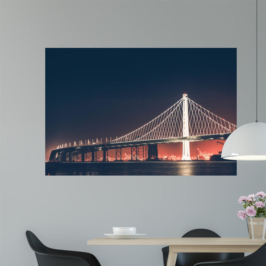 Oakland Bay Bridge Night Wall Decal
