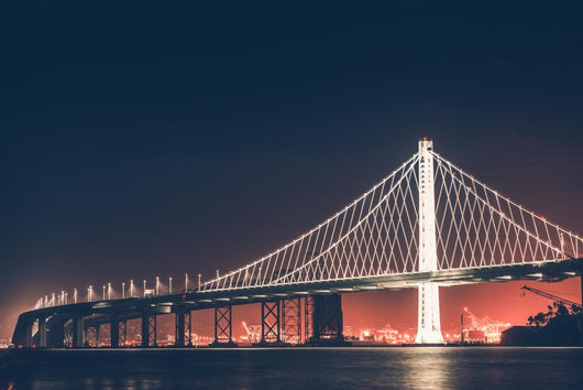 Oakland Bay Bridge Night Wall Decal